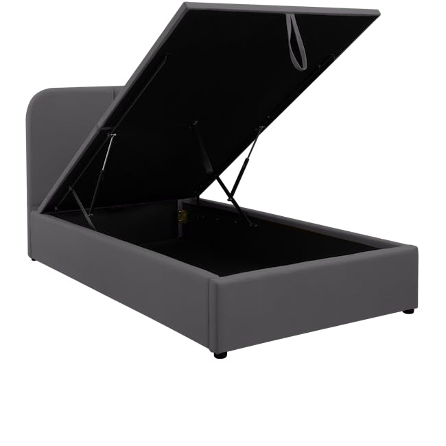 (As-is) Nolan Single Storage Bed - Hailstorm - 4 - 10