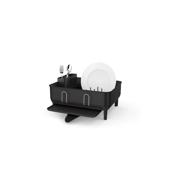 simplehuman Compact Steel Frame Dishrack Black, simplehuman