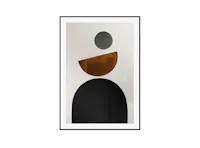 Geometric Framed Canvas 30cm x 40cm - Half