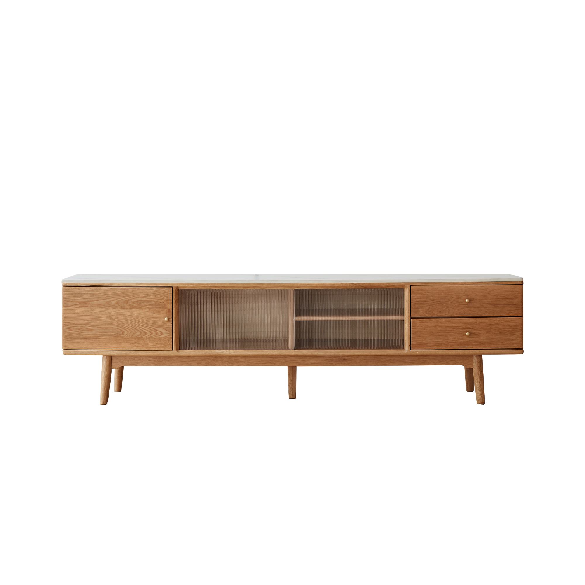 Aster TV Console 1.8m - Oak (Sintered Stone)