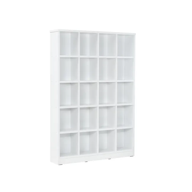 Harry 4x5 Shelving Unit - White - 2 - White shelving unit, minimalist design, empty compartments, clean lines, modern
