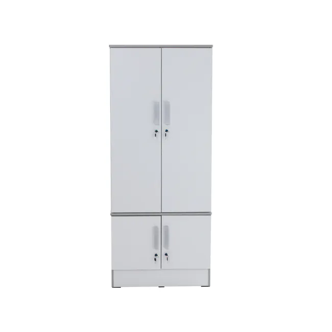 (As-is) Naya 4 Door Wardrobe with Locks - White - 1 - 1