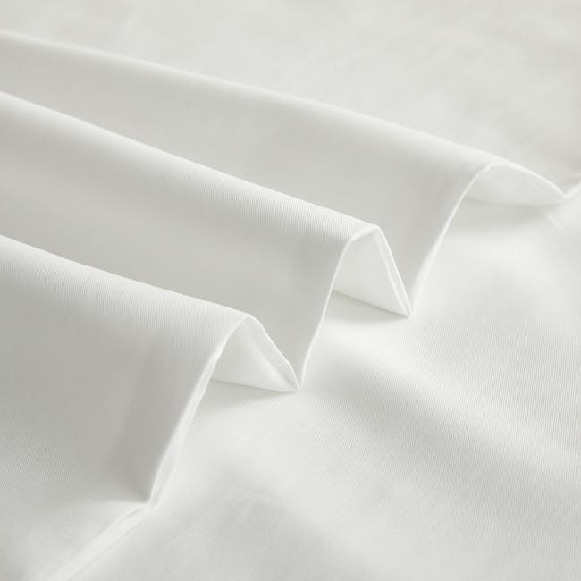 Plain Tencel Bedding Set - White (4 Sizes) - 3