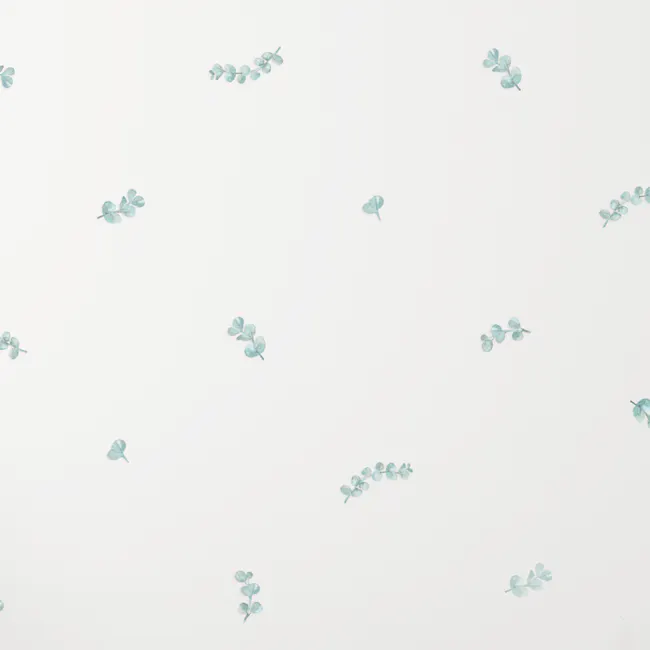 Urban Li'l Eucalyptus Fabric Decal - 3 - Watercolor leaves, delicate branches, botanical prints, soft green hues