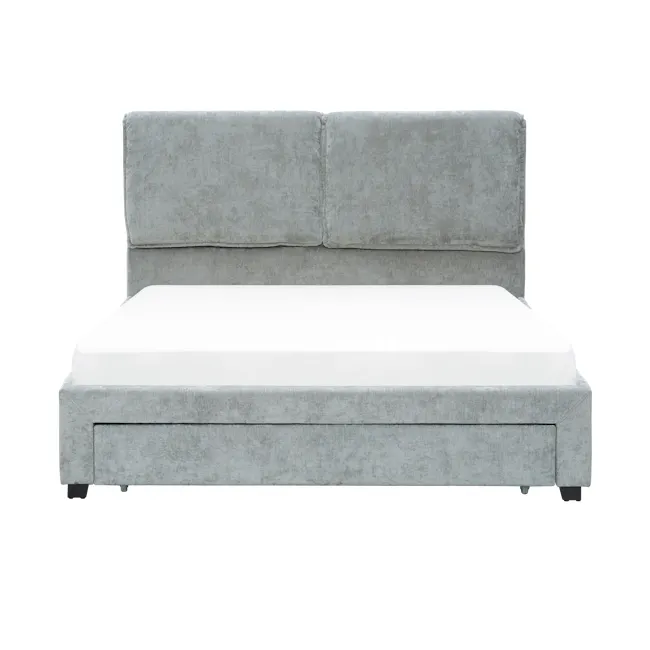 Delcie Drawer Queen Bed - Grey - 1