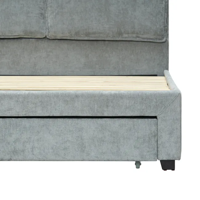 Delcie Drawer Queen Bed - Grey - 12