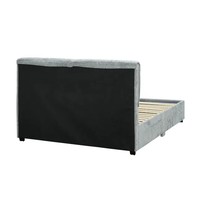 Delcie Drawer Queen Bed - Grey - 7