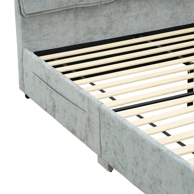 Delcie Drawer Queen Bed - Grey - 13
