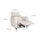 Cole Recliner Armchair - Warm Grey (Genuine Cowhide + Faux Leather) - 11
