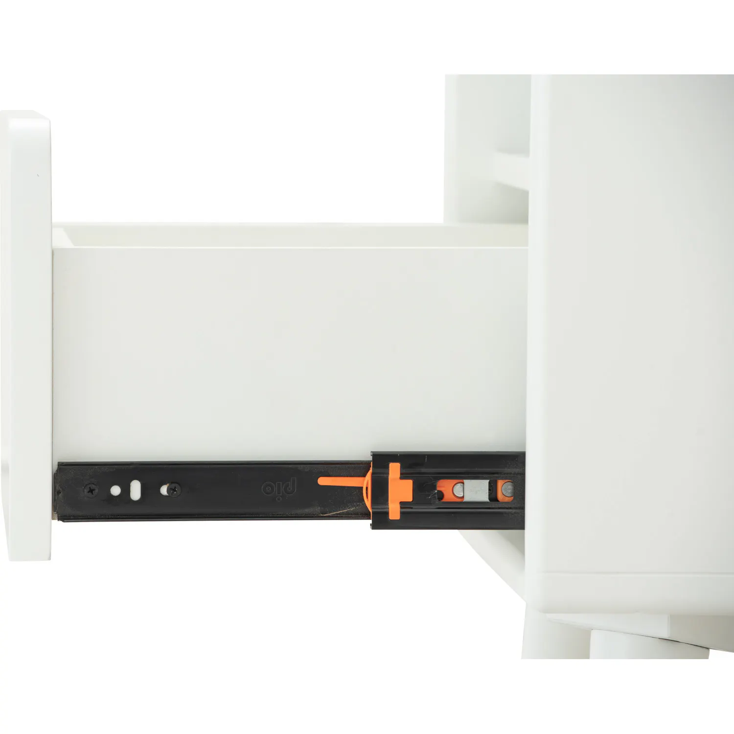 Yara Narrow Bedside Table with LED - White - 10