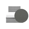 ESSENTIALS Super Single Headboard Storage Bed - Stone (Faux leather)