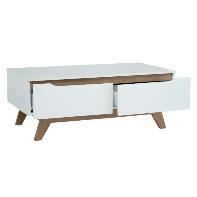 (As-is) Miah Coffee Table - Natural, White - 13