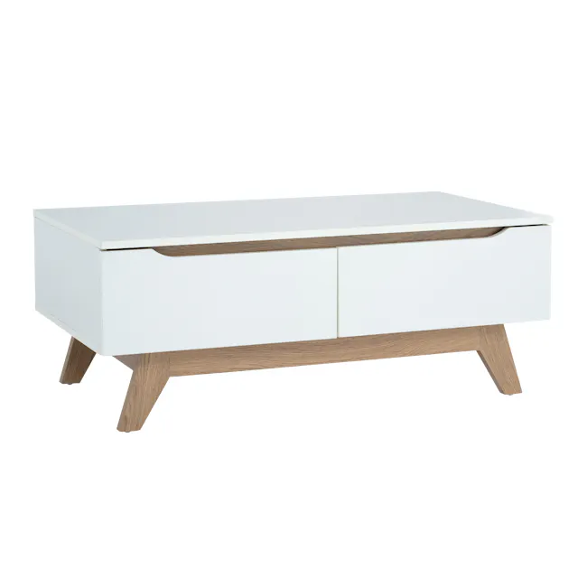 (As-is) Miah Coffee Table - Natural, White - 14