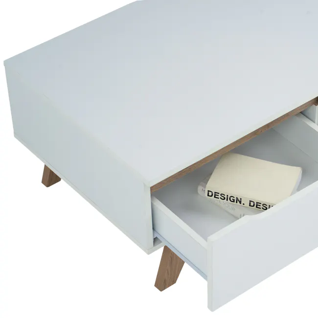 (As-is) Miah Coffee Table - Natural, White - 18