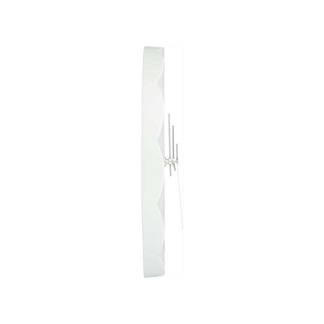 Kifuku Clock - 5 - Modern minimalist design, sleek white finish, abstract geometric patterns, contemporary decor, innovative