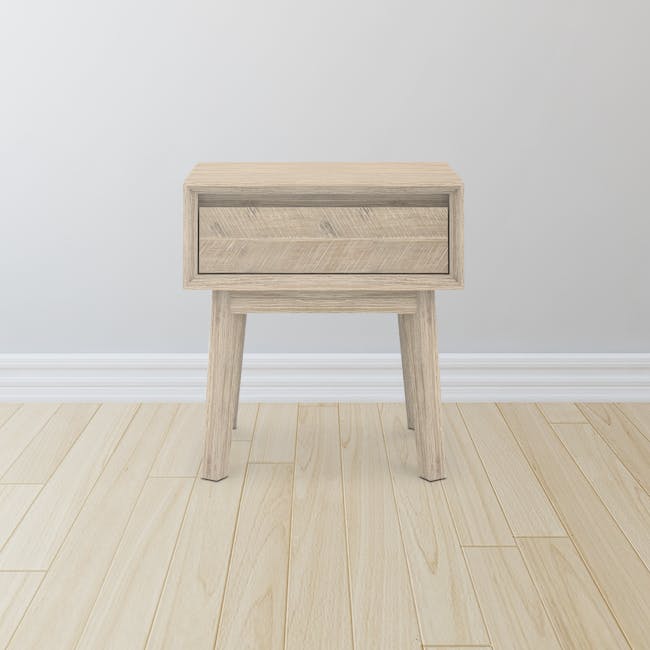 Leland Single Drawer Bedside Table - 1