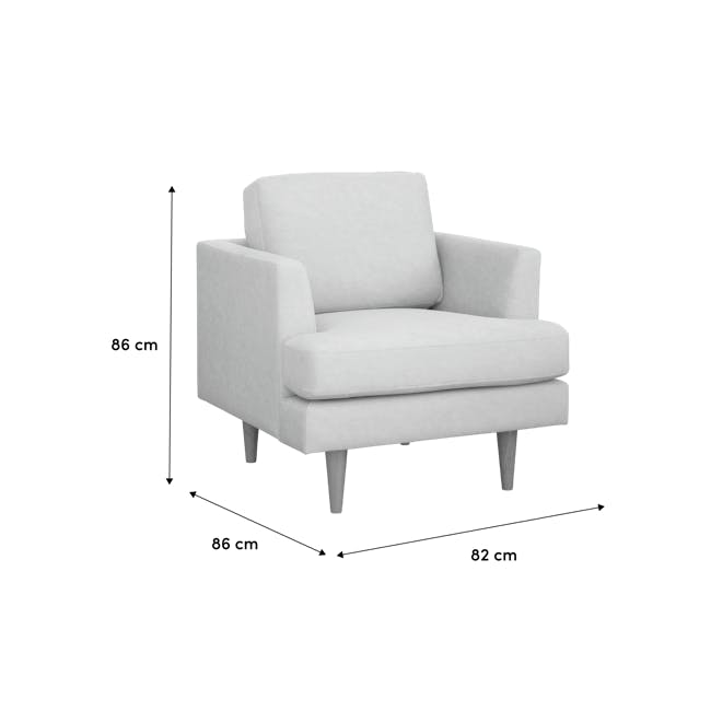 Soma Armchair - Sandstorm (Scratch Resistant) - 6 - Modern upholstered armchair, 86 cm height, 82 cm seat width, fabric