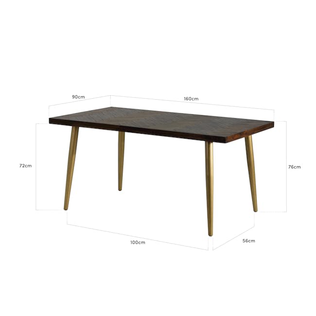 Cadencia Dining Table 1.6m with Cadencia Bench 1.3m and 2 Fabian Dining Chairs in Mud - 8
