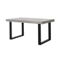 Titus Concrete Dining Table 1.6m with Titus Concrete Bench 1.4m and 2 Greta Chairs in Black - 1