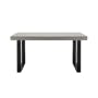 Titus Concrete Dining Table 1.6m with Titus Concrete Bench 1.4m and 2 Greta Chairs in Black - 3
