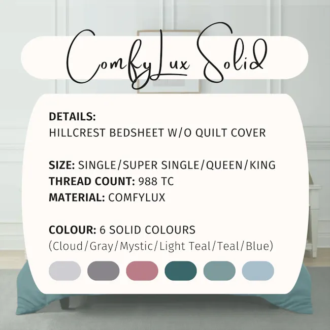 Hillcrest ComfyLux Solid 988TC Fitted Sheet Set - Clay (4 Sizes) - 4