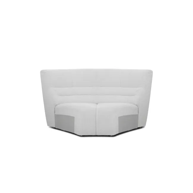 Tara Large Corner Sectional Extended Sofa - Grey - 16 - Sleek, modern white upholstered sofa, Minimalist design with soft