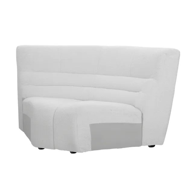 Tara Large Corner Sectional Extended Sofa - Grey - 18 - White, plush, modern, cozy, comfortable, soft, luxurious, elegant