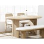 Catania Extendable Dining Table 1.6m-2m with 2 Catania Dining Chairs and 1 Catania Cushioned Bench 1.2m - 30