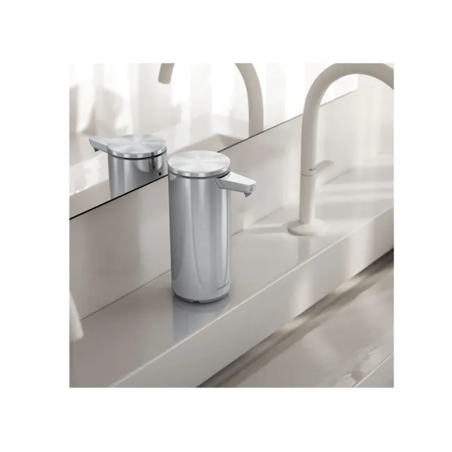 simplehuman 9oz Sensor Pump - Brushed - 6 - silver faucet, modern kitchen, sleek design, minimalist bathroom, contemporary