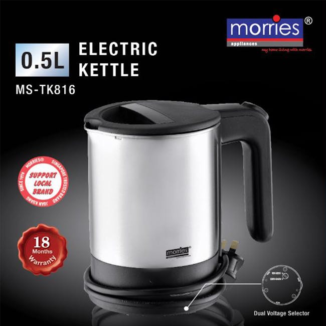 MORRIES Dual Volatge Travel Kettle - 0.5L - 5