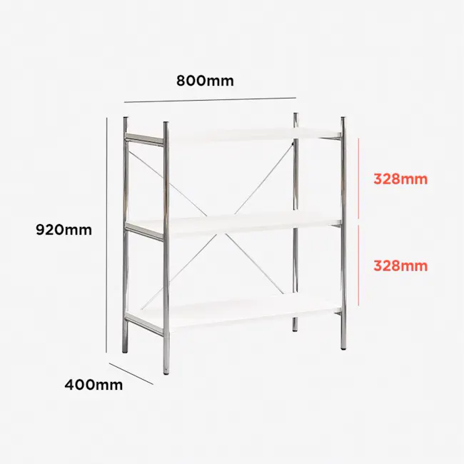 Allie 4-Tier Storage Shelf Cabinet - White - 9