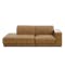 Milan 3 Seater Extended Sofa - Tan (Faux Leather)