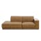 Milan 3 Seater Extended Sofa - Tan (Faux Leather) - 0