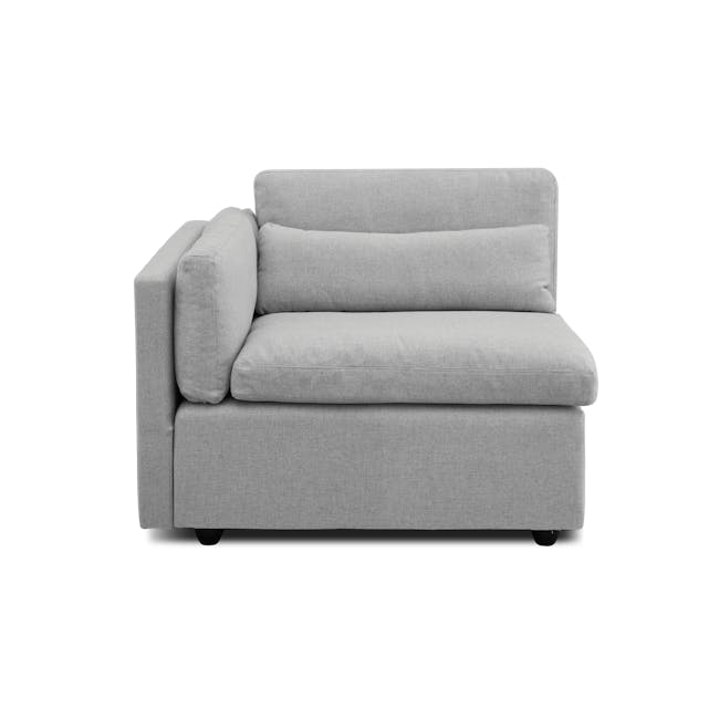 Liam 3 Seater Sofa - Slate (Fabric) - 12 - Modern gray sofa, minimalist design, comfortable seating, sleek fabric, ergonomic