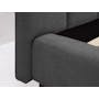 Elliot King Bed in Onyx Grey with 2 Lewis Bedside Tables in Black, Oak - 10
