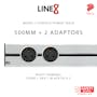 Line8 Power Track 500mm + 2 Adaptors Bundle - Silver Hairline - 5