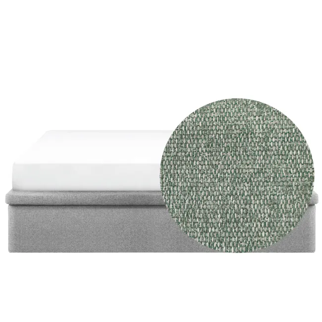 ESSENTIALS King Storage Bed - Forest (Eco Clean Fabric) - 1