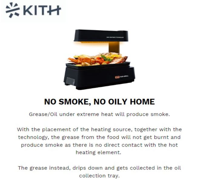 KITH Smokeless Mini BBQ Grill (Touch Control) - 2
