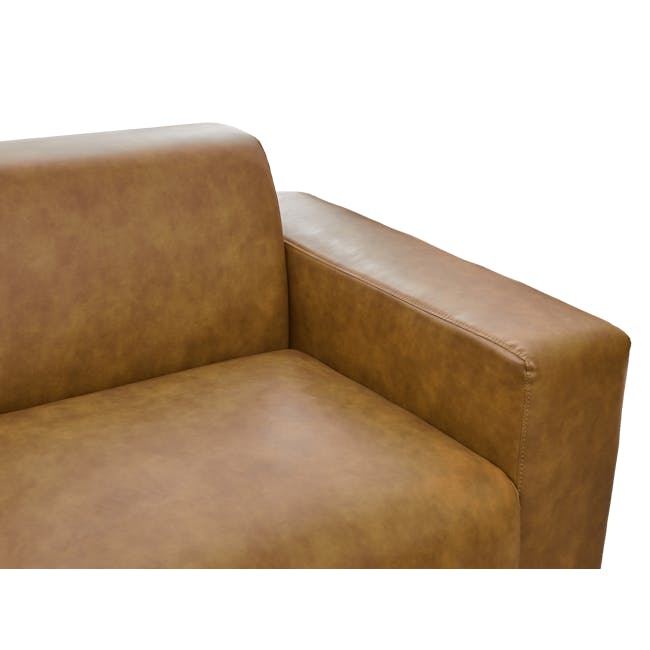 Milan 4 Seater Sofa - Tan (Faux Leather) - 5