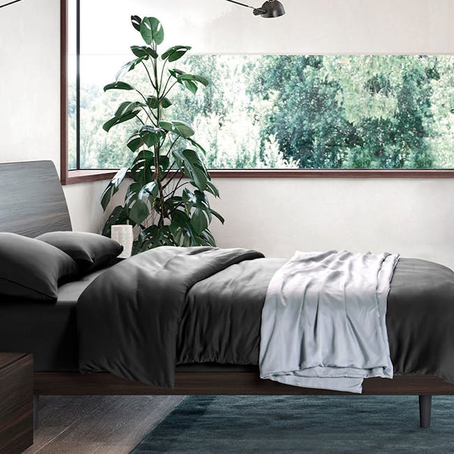 Bellami Pure Bamboo Beyond Basic Full Bedding Set - off Black (2 Sizes) - 0