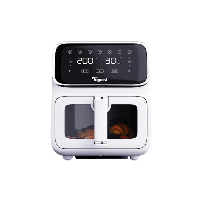 TOYOMI 5.5L Steam Air Fryer AF 5579ST - White - 1 - Toaster oven, digital display, 200°C, 30-minute timer, modern design