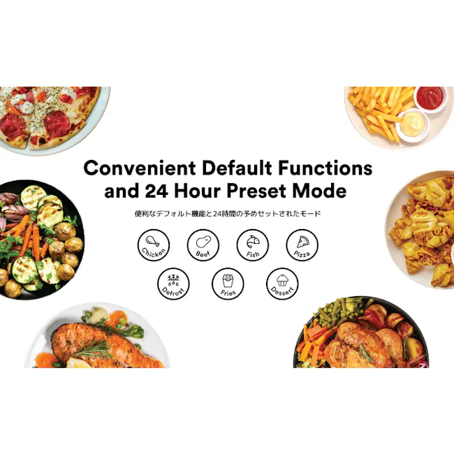 TOYOMI 5.5L Steam Air Fryer AF 5579ST - White - 3 - Pizza, Pasta, Chicken, Beef, Fish, Fries, Dessert