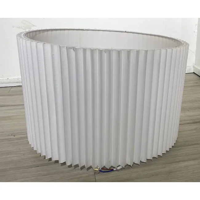 (As-is) Charli Pendant Lamp - White - 2 - White, cylindrical, ribbed, vertical, decorative, wall-mounted, radiator