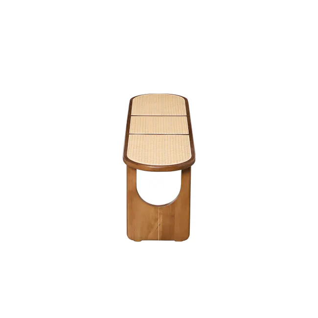 Arine Rattan Bench 1.4m - Walnut - 4