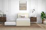 Excel Super Single Trundle Bed - Cream (Faux Leather) - 5