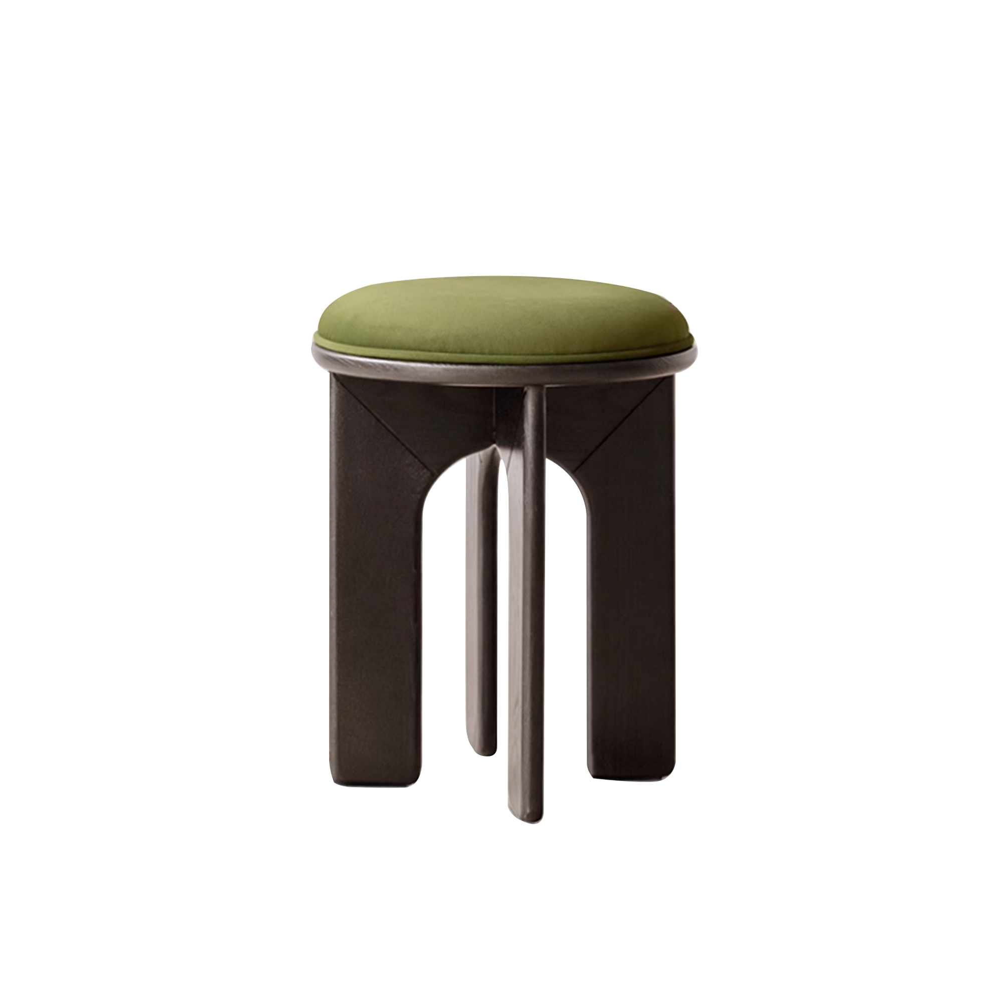 Bronte Stool - Black, Green (Velvet)