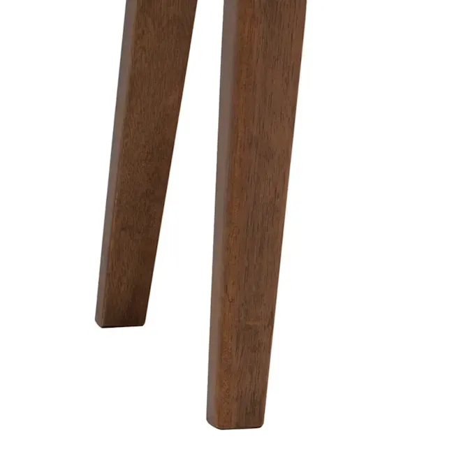 Fabian Bench 1.4m - Cocoa, Light Grey (Fabric) - 7 - Wooden leg, natural finish, smooth texture, minimalist design, sturdy
