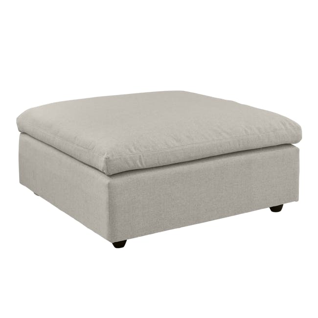 Liam 3 Seater Sofa with Ottoman - Ivory - 19