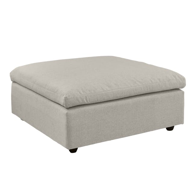 Liam 3 Seater Sofa with Ottoman - Ivory - 19