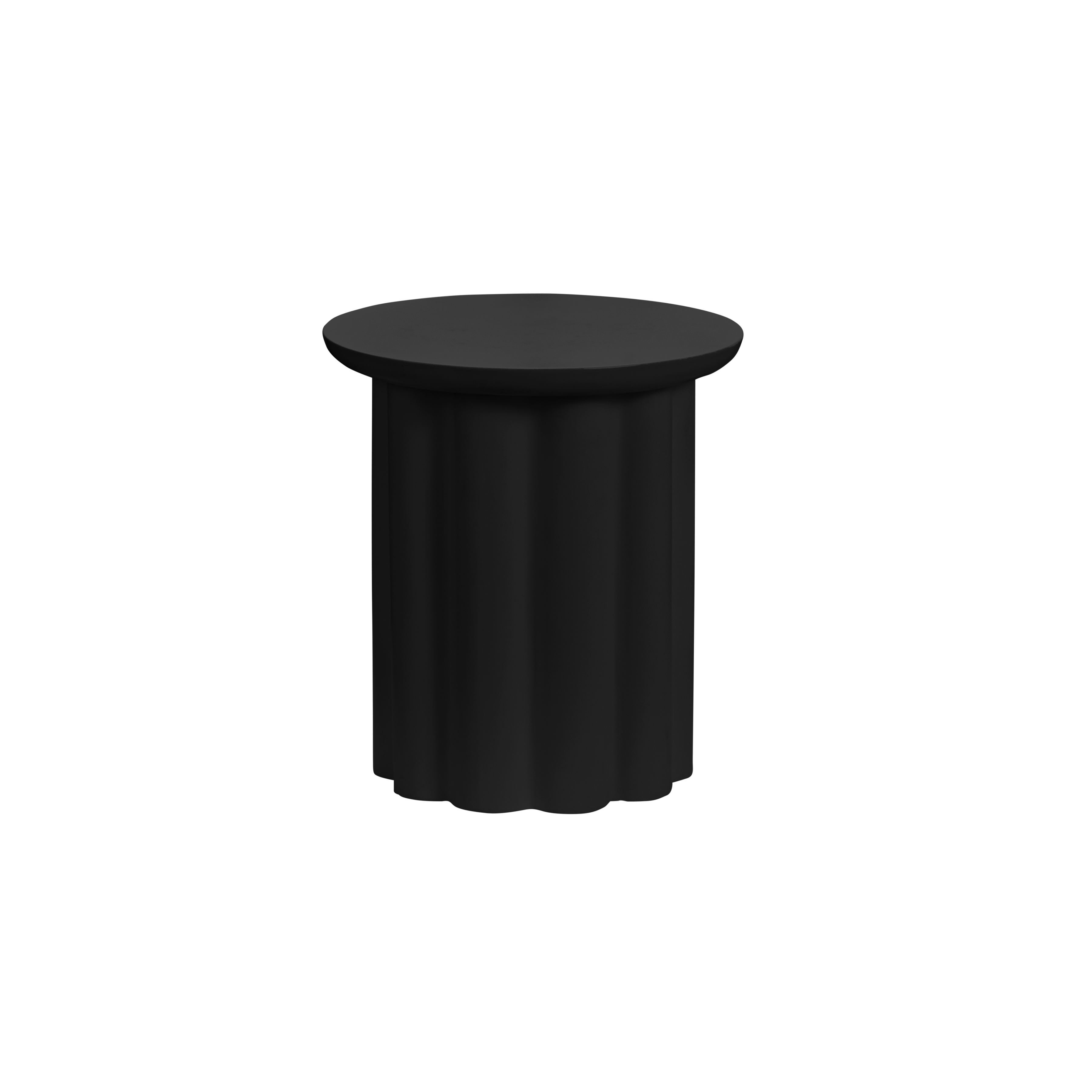 Aldo Concrete Round Side Table - Black